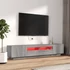 Kép 3/11 - 2 részes szürke sonoma színű fa TV-szekrény szett LED-lámpákkal