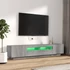 Kép 4/11 - 2 részes szürke sonoma színű fa TV-szekrény szett LED-lámpákkal
