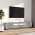 Kép 5/11 - 2 részes szürke sonoma színű fa TV-szekrény szett LED-lámpákkal
