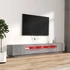 Kép 3/11 - 3 részes szürke sonoma színű fa TV-szekrény szett LED-lámpákkal