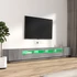 Kép 4/11 - 3 részes szürke sonoma színű fa TV-szekrény szett LED-lámpákkal
