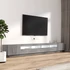 Kép 5/11 - 3 részes szürke sonoma színű fa TV-szekrény szett LED-lámpákkal