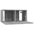 Kép 6/8 - 4 db szürke sonoma színű szerelt fa fali TV-szekrény 60x30x30cm