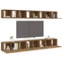 Kép 3/8 - 8 db füstös tölgy színű szerelt fa TV-szekrény 60 x 30 x 30 cm