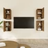 Kép 3/7 - 4 db füstös tölgy színű szerelt fa TV-szekrény 30,5x30x60 cm