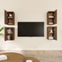 Kép 3/7 - 4 db barna tölgy színű szerelt fa TV-szekrény 30,5 x 30 x 60 cm
