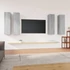Kép 1/7 - 4 db szürke sonoma színű szerelt fa TV-szekrény 30,5x30x110 cm