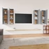 Kép 3/7 - 4 db szürke sonoma színű szerelt fa TV-szekrény 30,5x30x110 cm