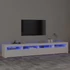 Kép 1/11 - Fehér TV-szekrény LED-lámpákkal 240x35x40 cm