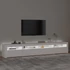 Kép 3/11 - Fehér TV-szekrény LED-lámpákkal 240x35x40 cm