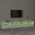 Kép 4/11 - Fehér TV-szekrény LED-lámpákkal 240x35x40 cm