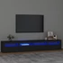 Kép 1/11 - Fekete TV-szekrény LED-lámpákkal 240x35x40 cm