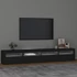 Kép 3/11 - Fekete TV-szekrény LED-lámpákkal 240x35x40 cm