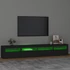 Kép 4/11 - Fekete TV-szekrény LED-lámpákkal 240x35x40 cm