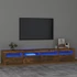 Kép 1/11 - Füstös tölgy színű TV-szekrény LED-lámpákkal 240x35x40 cm