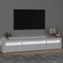 Kép 3/11 - Fehér TV-szekrény LED-lámpákkal 210x35x40 cm