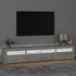 Kép 3/11 - Betonszürke TV-szekrény LED lámpákkal 210x35x40 cm