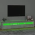 Kép 4/11 - Betonszürke TV-szekrény LED lámpákkal 210x35x40 cm