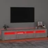 Kép 5/11 - Betonszürke TV-szekrény LED lámpákkal 210x35x40 cm