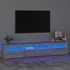 Kép 1/11 - Szürke sonoma színű TV-szekrény LED-lámpákkal 210x35x40 cm