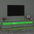 Kép 4/11 - Szürke sonoma színű TV-szekrény LED-lámpákkal 210x35x40 cm