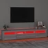 Kép 5/11 - Szürke sonoma színű TV-szekrény LED-lámpákkal 210x35x40 cm