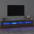 Kép 1/11 - Barna tölgy színű TV-szekrény LED-lámpákkal 210x35x40 cm