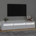 Kép 3/11 - Fehér TV-szekrény LED-lámpákkal 195x35x40 cm
