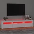 Kép 5/11 - Fehér TV-szekrény LED-lámpákkal 195x35x40 cm
