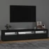 Kép 3/11 - Fekete TV-szekrény LED-világítással 195x35x40 cm