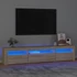 Kép 1/11 - Sonoma tölgy színű TV-szekrény LED-lámpákkal 195x35x40 cm