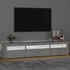 Kép 3/11 - Betonszürke TV-szekrény LED lámpákkal 195x35x40 cm