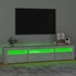 Kép 4/11 - Betonszürke TV-szekrény LED lámpákkal 195x35x40 cm