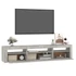 Kép 6/11 - Betonszürke TV-szekrény LED lámpákkal 195x35x40 cm