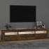 Kép 3/11 - Füstös tölgy színű TV-szekrény LED-világítással 195x35x40 cm