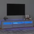 Kép 1/11 - Szürke sonoma színű TV-szekrény LED-lámpákkal 195x35x40 cm