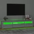 Kép 4/11 - Szürke sonoma színű TV-szekrény LED-lámpákkal 195x35x40 cm