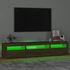 Kép 4/11 - Barna tölgy színű TV-szekrény LED-lámpákkal 195x35x40 cm