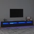 Kép 1/11 - Fekete TV-szekrény LED-világítással 270x35x40 cm