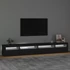 Kép 3/11 - Fekete TV-szekrény LED-világítással 270x35x40 cm
