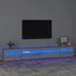 Kép 1/11 - Szürke sonoma színű TV-szekrény LED-lámpákkal 270x35x40 cm