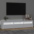 Kép 3/11 - Fehér TV-szekrény LED-lámpákkal 180x35x40 cm