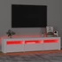 Kép 5/11 - Fehér TV-szekrény LED-lámpákkal 180x35x40 cm