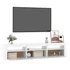 Kép 6/11 - Fehér TV-szekrény LED-lámpákkal 180x35x40 cm