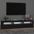 Kép 3/11 - Fekete TV-szekrény LED-világítással 180x35x40 cm