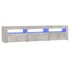 Kép 2/11 - Betonszürke TV-szekrény LED lámpákkal 180x35x40 cm