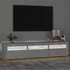 Kép 3/11 - Betonszürke TV-szekrény LED lámpákkal 180x35x40 cm