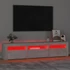 Kép 5/11 - Betonszürke TV-szekrény LED lámpákkal 180x35x40 cm