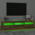 Kép 4/11 - Füstös tölgy színű TV-szekrény LED-világítással 180x35x40 cm