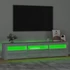 Kép 4/11 - Szürke sonoma színű TV-szekrény LED-lámpákkal 180x35x40 cm